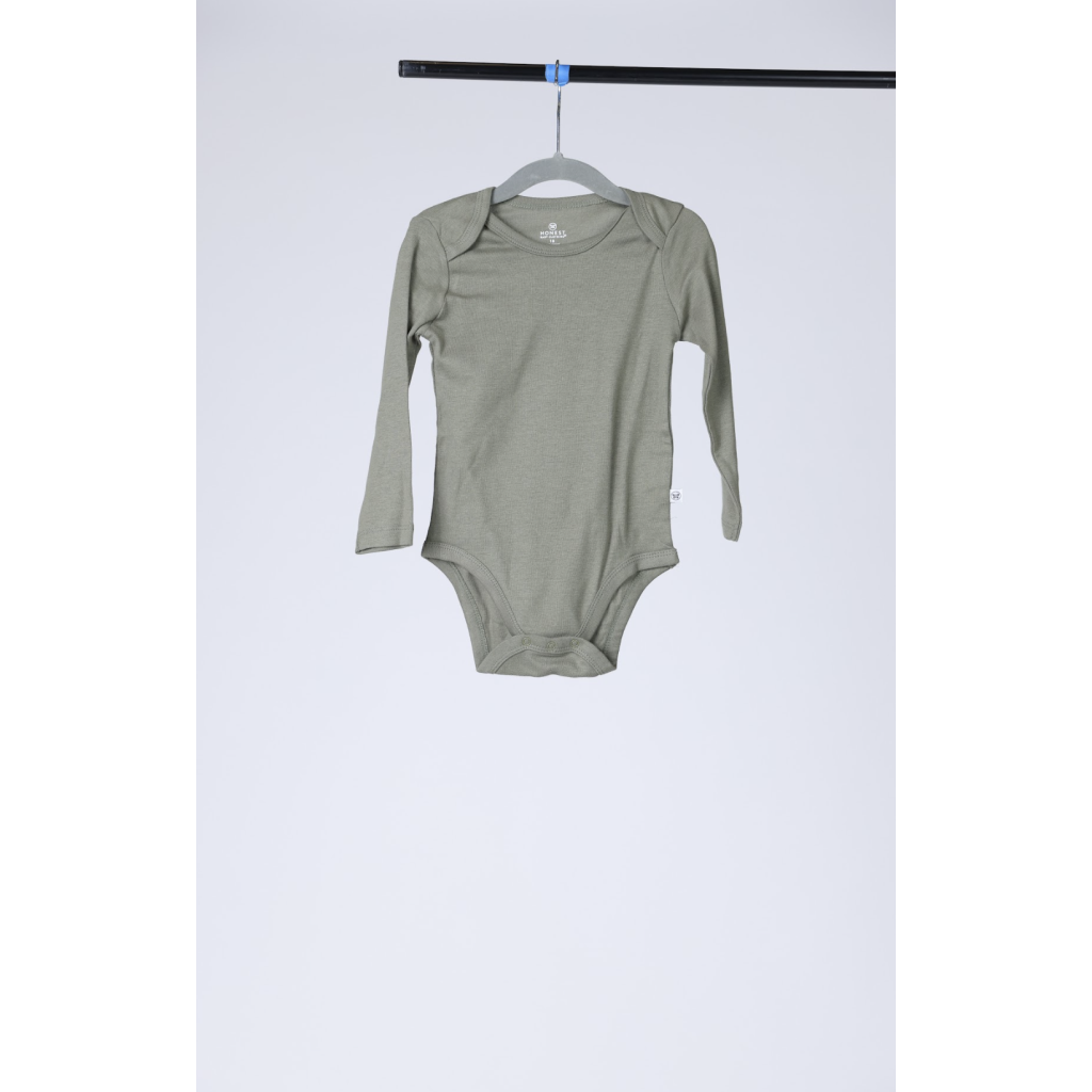 Honest Knitted Olive Baby Onesie